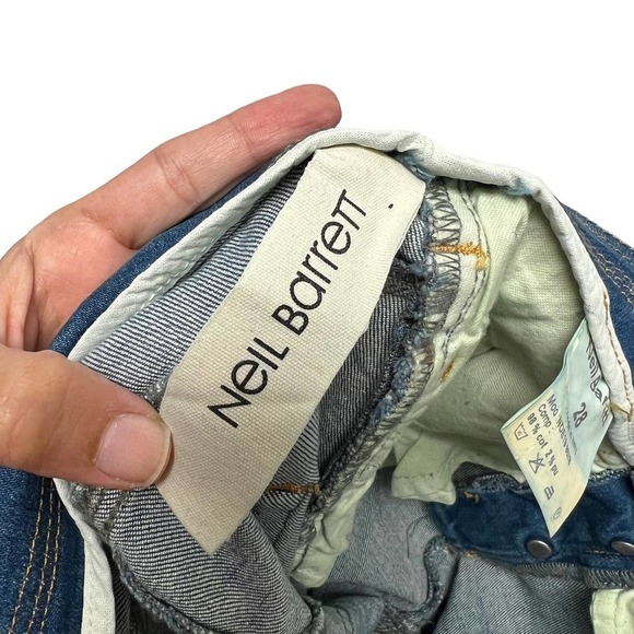 Neil Barrett Flare Blue Jeans Low Rise‎ Size 28 - Picture 8 of 11